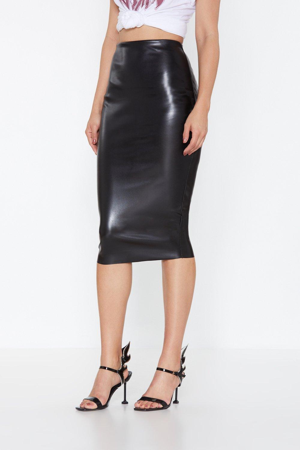 Commando Faux Leather Midi Skirt