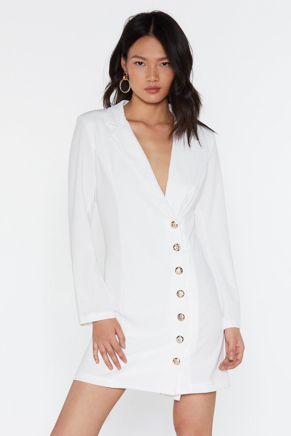 Blazer the Roof Button Down Mini Dress