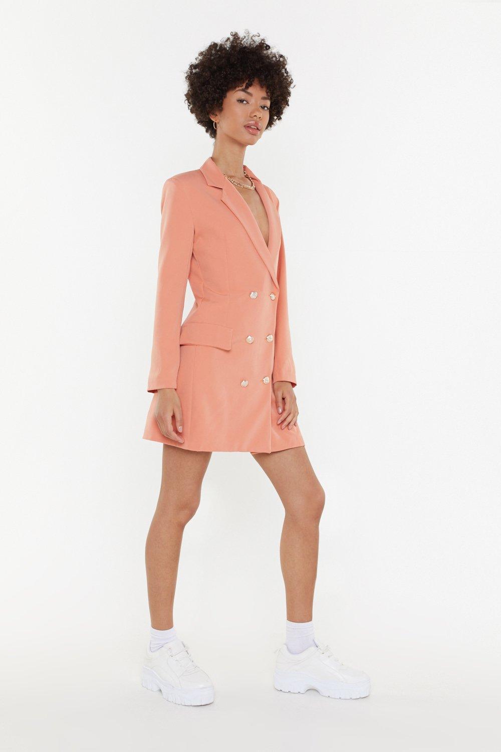 Nasty gal 2024 pink blazer dress