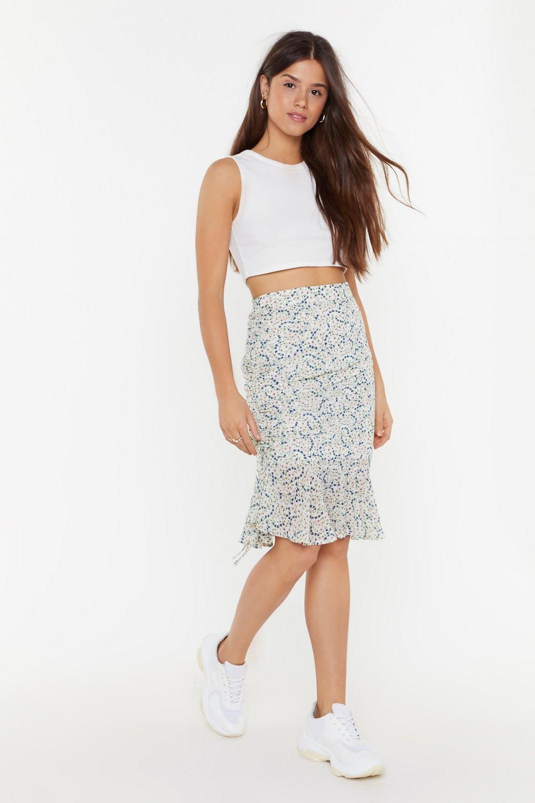 We're on Your Side Floral Midi Skirt image number 1