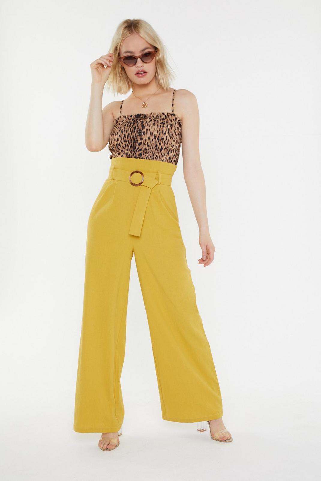 Let it Ring Wide Leg Paper Bag Trousers image number 1