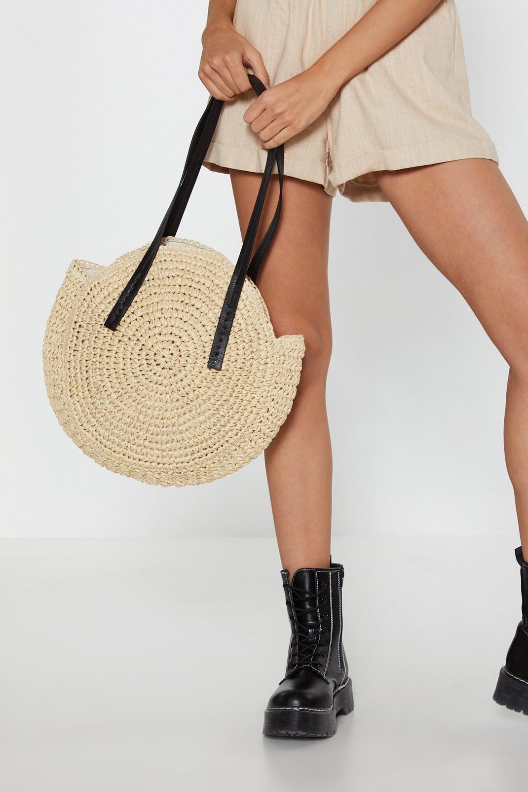 WANT Call It a Straw Circle Shoulder Bag image number 1