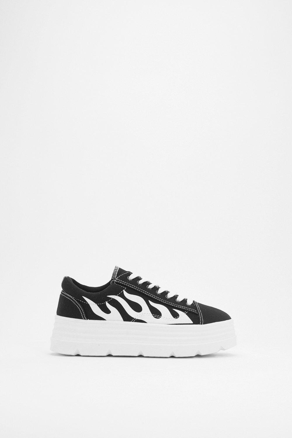 Flame clearance platform sneakers