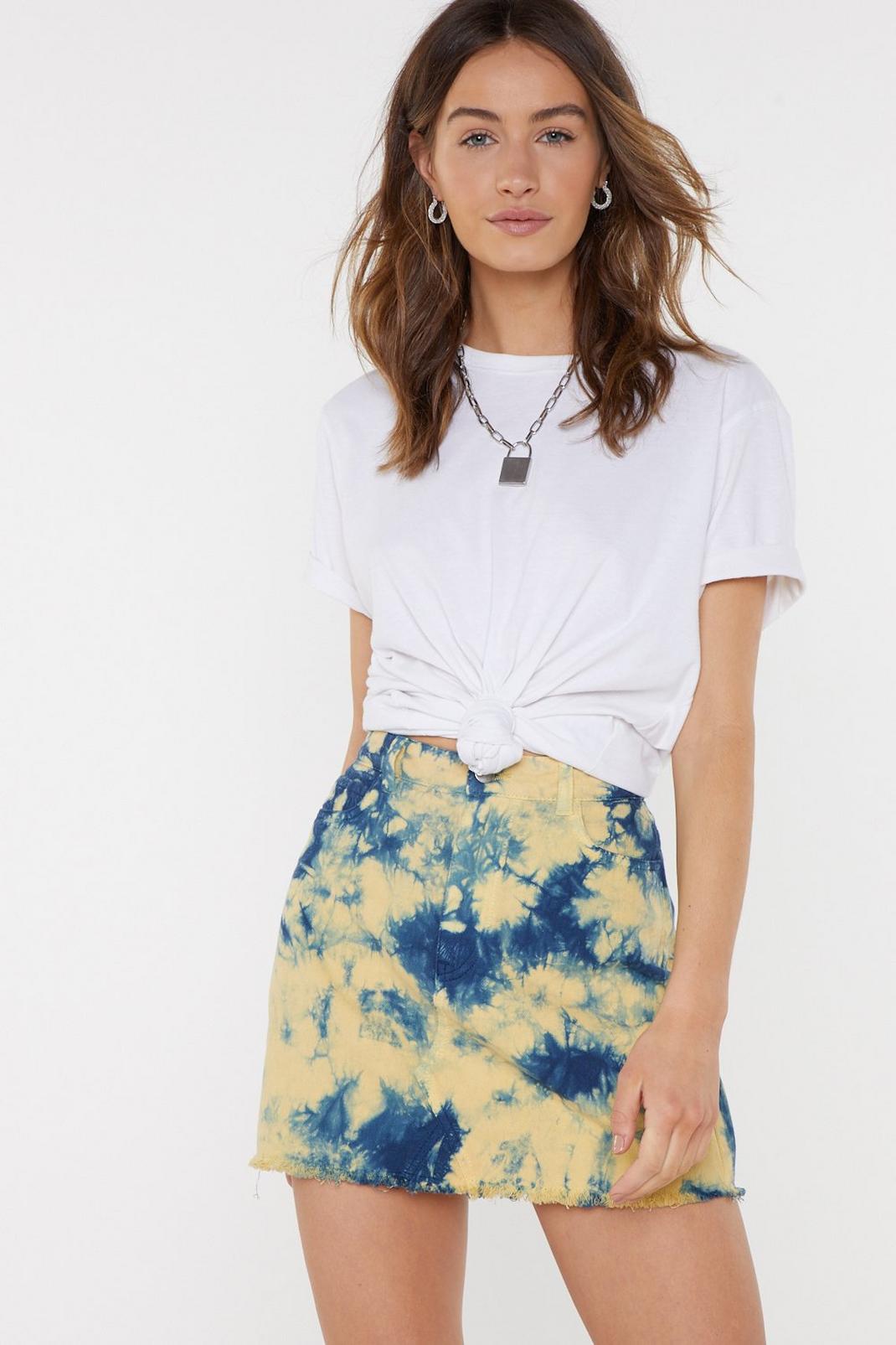 Oh My Wash Tie Dye Mini Skirt image number 1