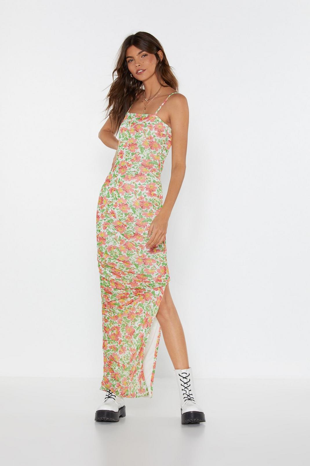 Be-leaf in Yourself Floral Maxi Dress image number 1