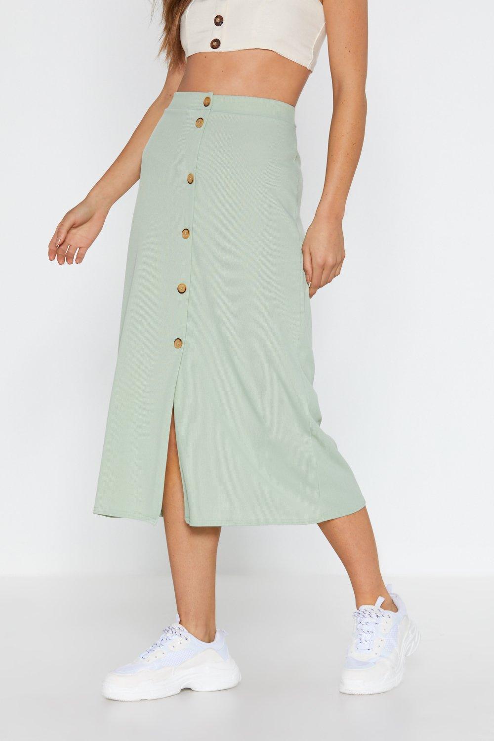 Green midi skirt outlet nasty gal