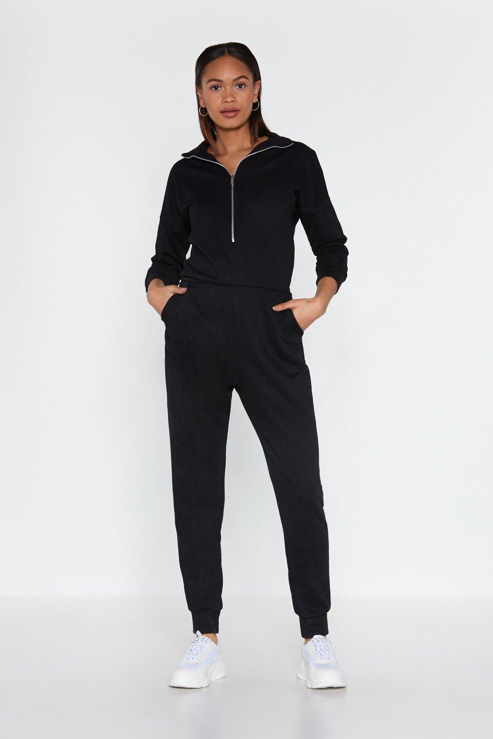 black jumpsuit jogger