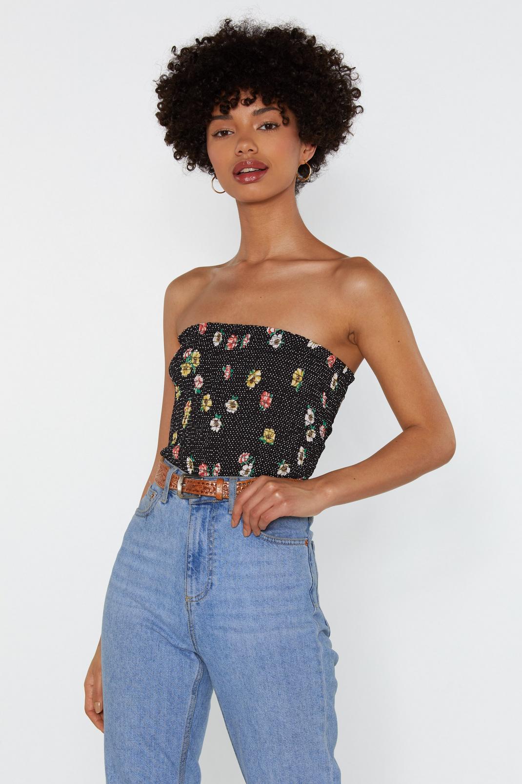 Meadow One Better Floral Bandeau Top image number 1
