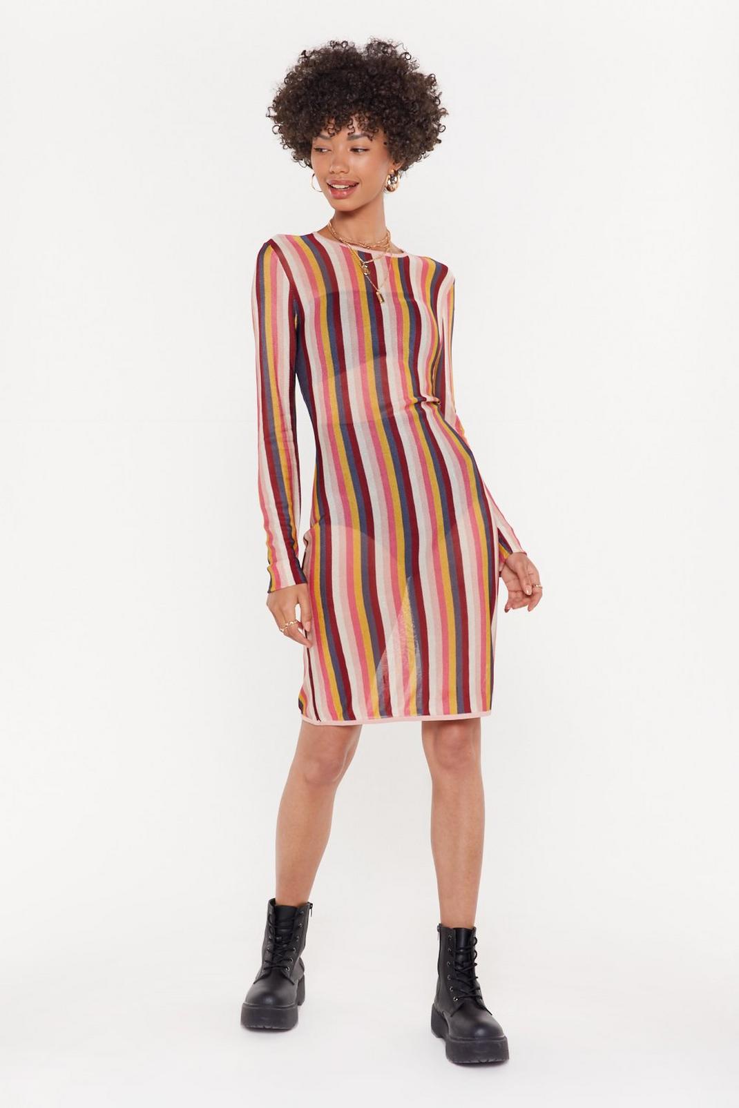 Get My Groove On Stripe Midi Dress image number 1