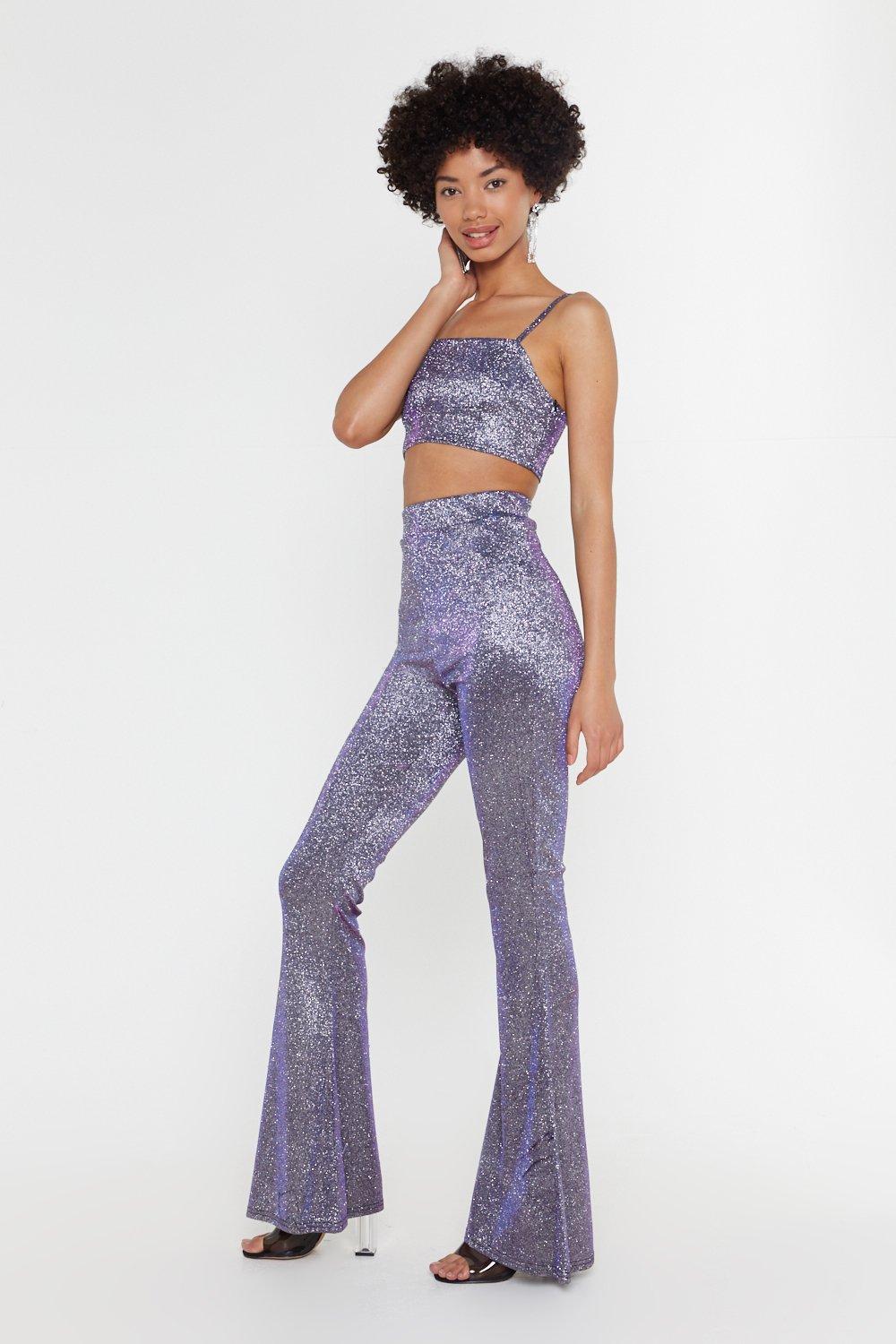 sequin pants and top set