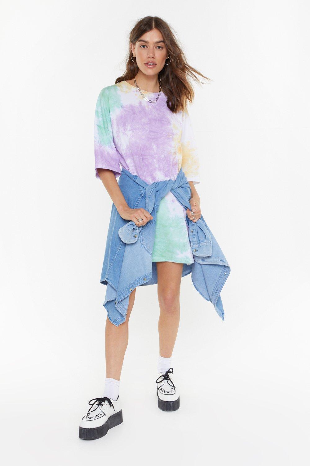 tie dye tee dress