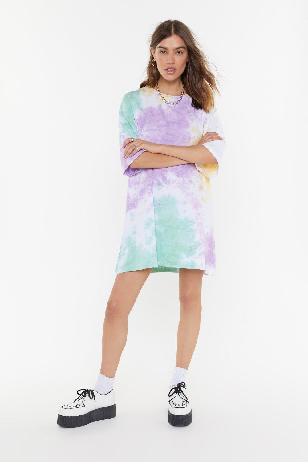 Tie Dye Oversize T-Shirt Dress