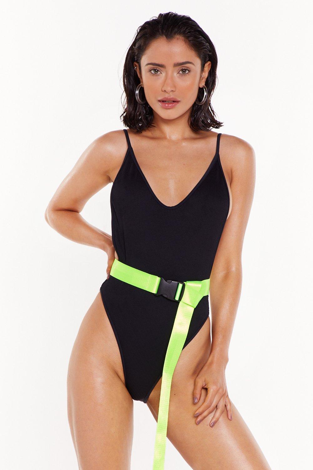 high leg low back swimsuit