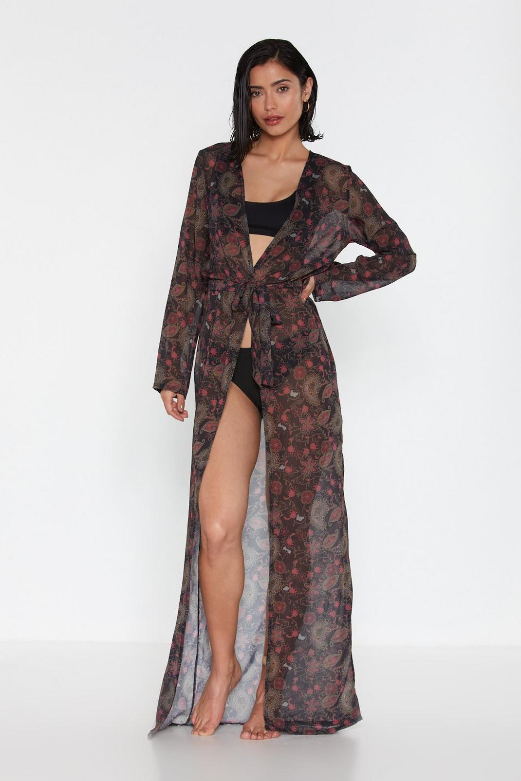 Paisley the Consequences Cover-Up Kimono image number 1