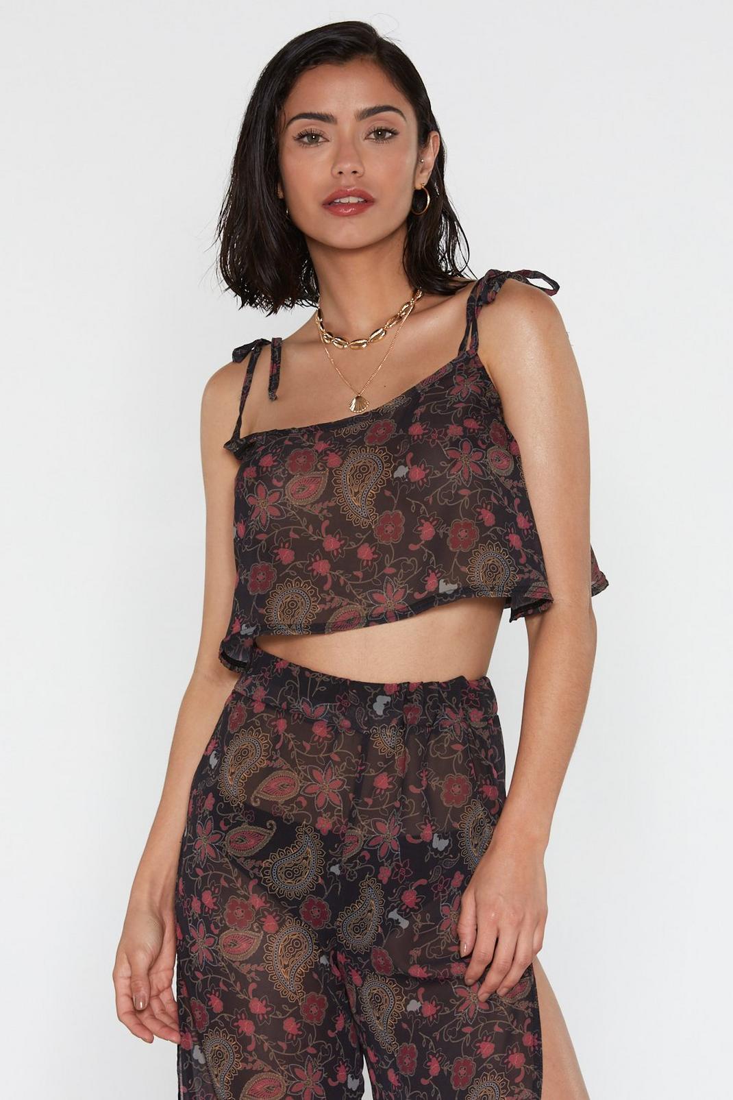 Paisley the Consequences Cover-Up Crop Top image number 1