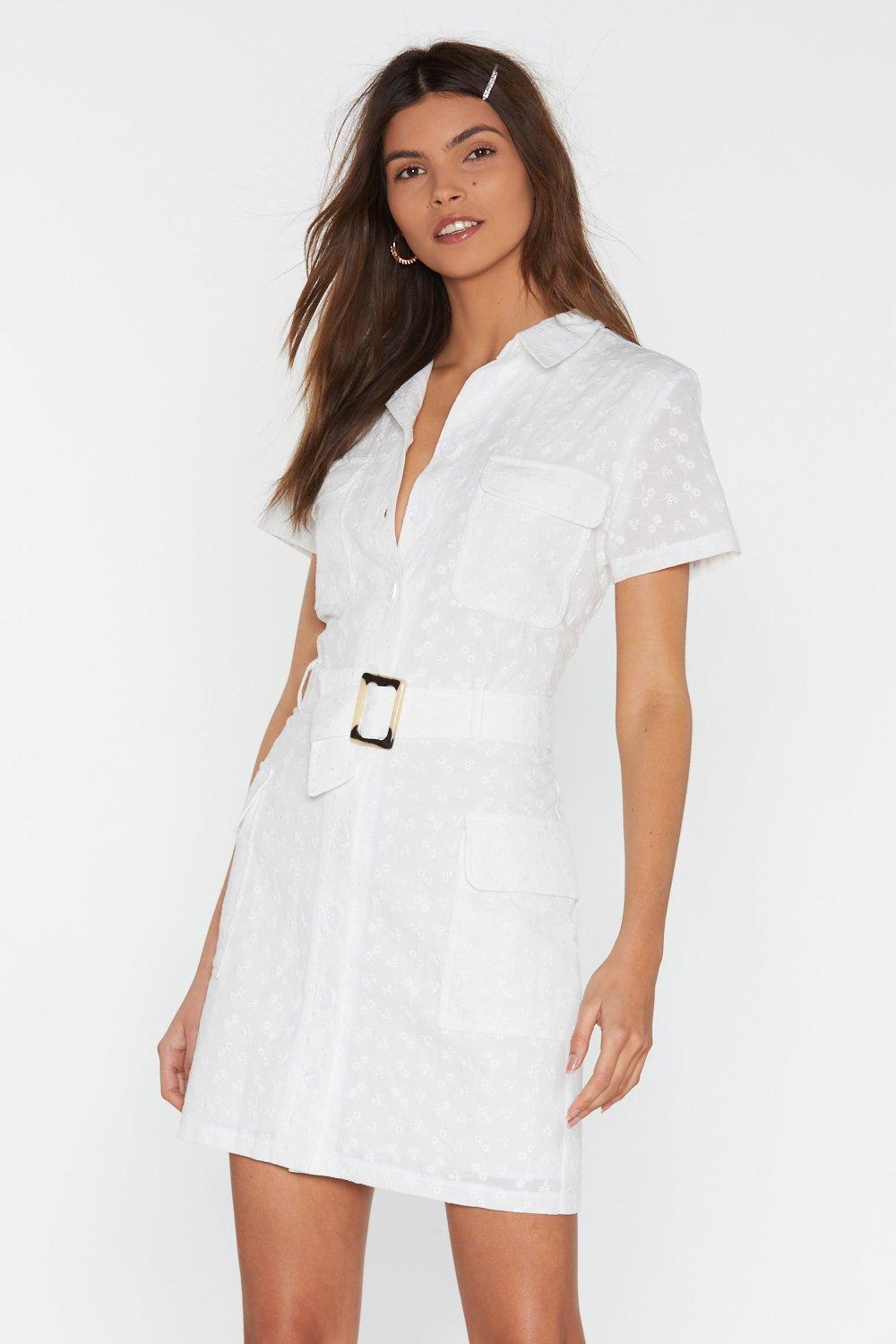 utility dress white