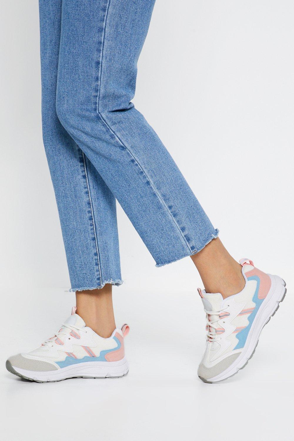 chunky pastel trainers