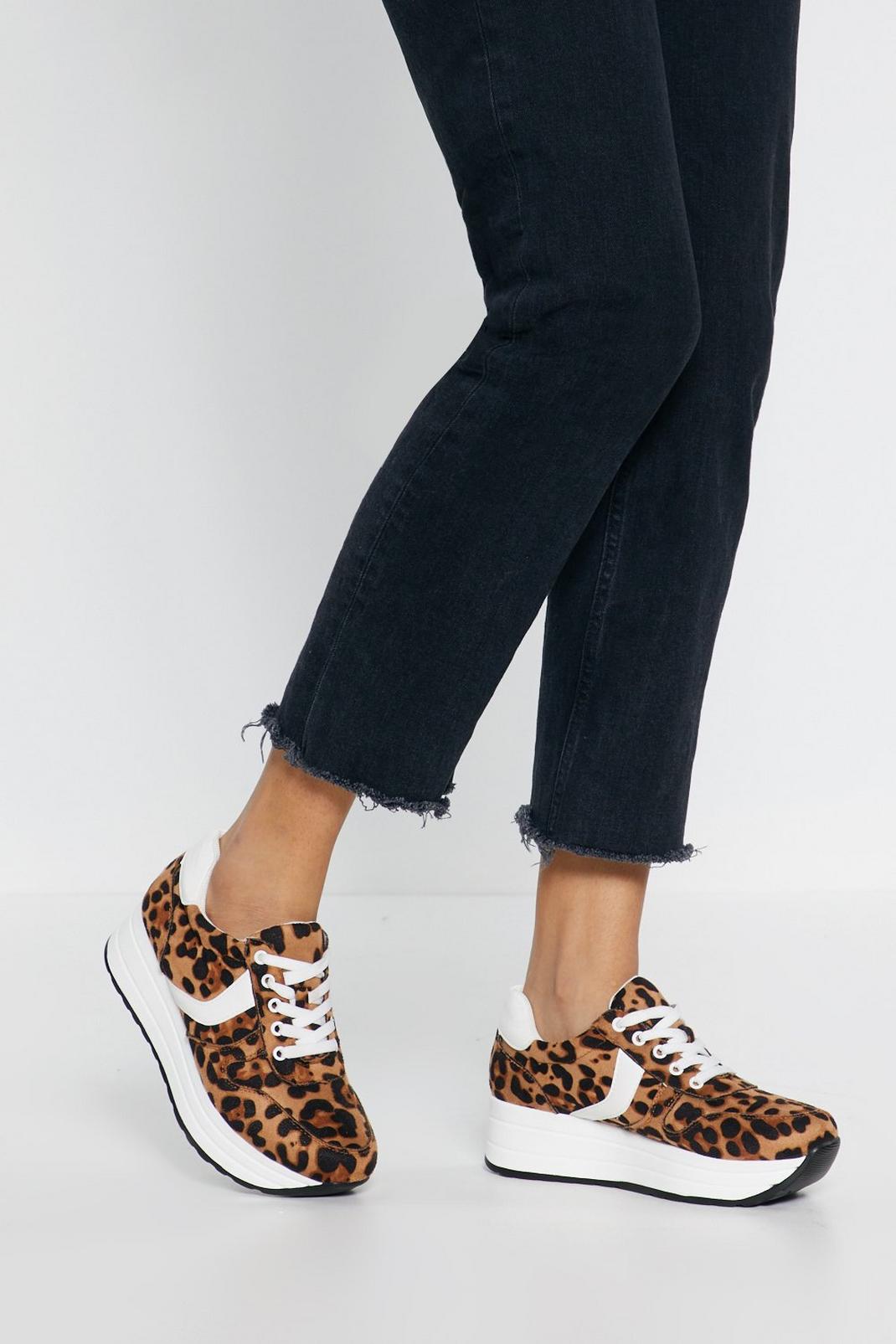 Catastrophic See you tomorrow alcove Leopard Print Flatform Sneakers | Nasty Gal