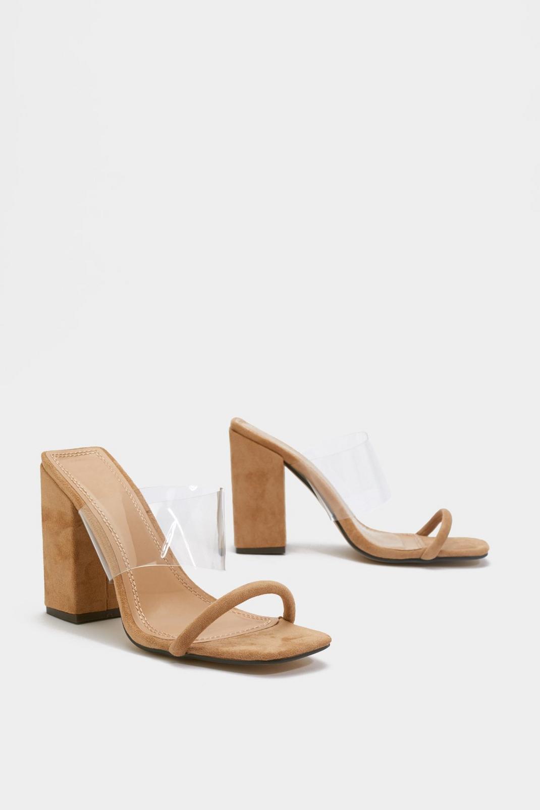 Clear Strap Block Heel Mules image number 1