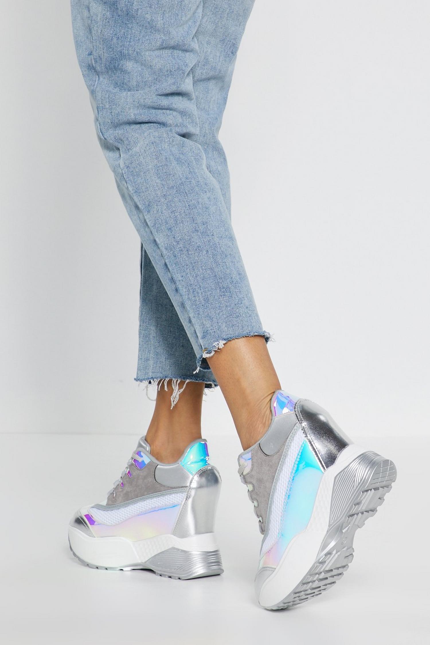 Personal Space Metallic Platform Sneakers