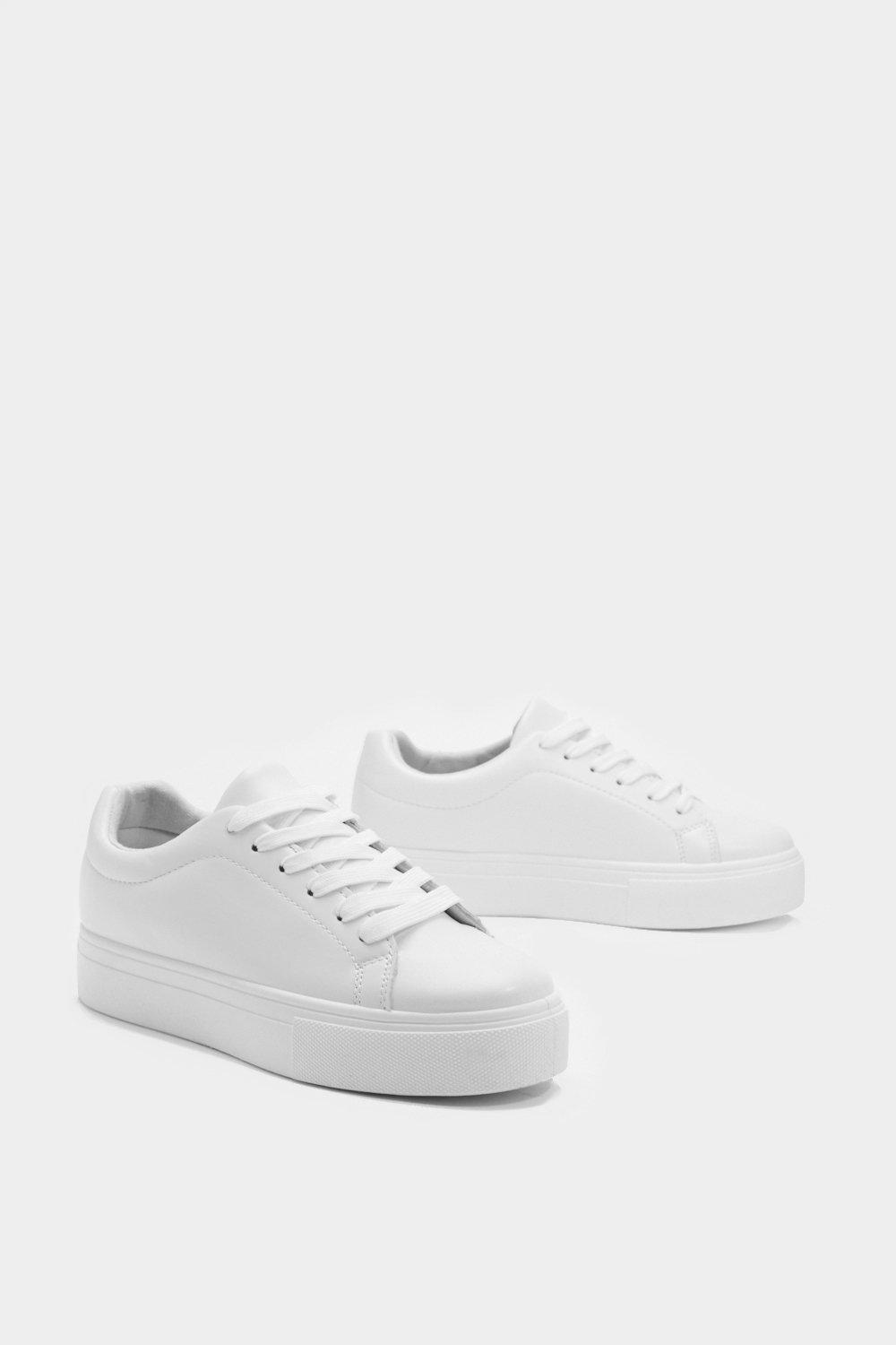 Nasty gal white trainers shop
