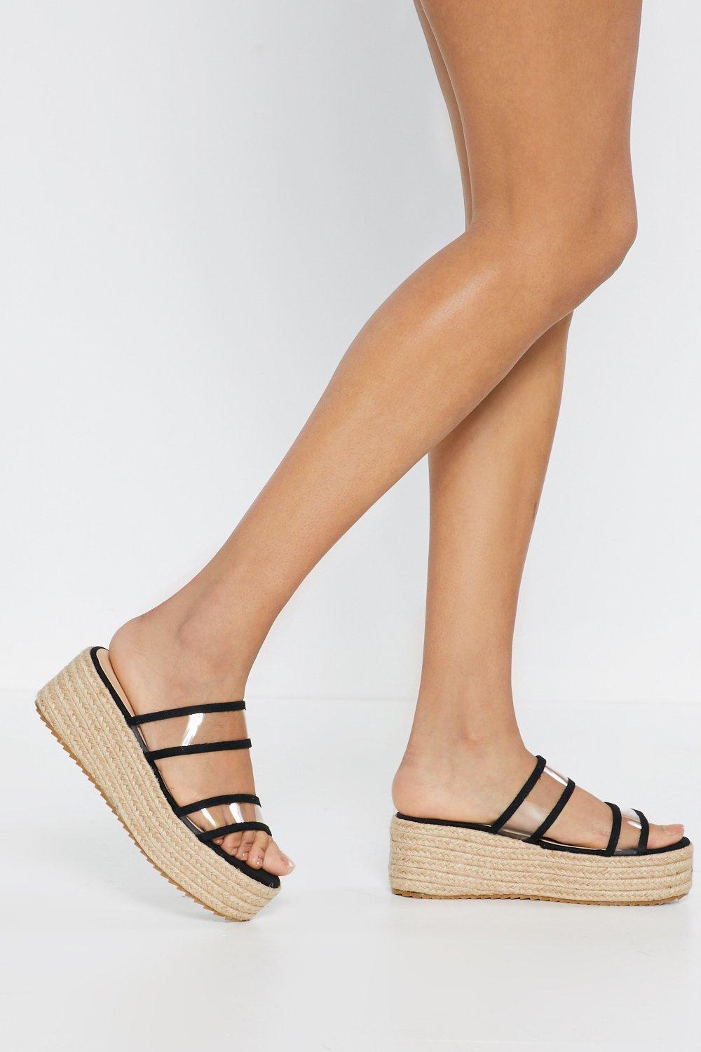 woven platform sandals