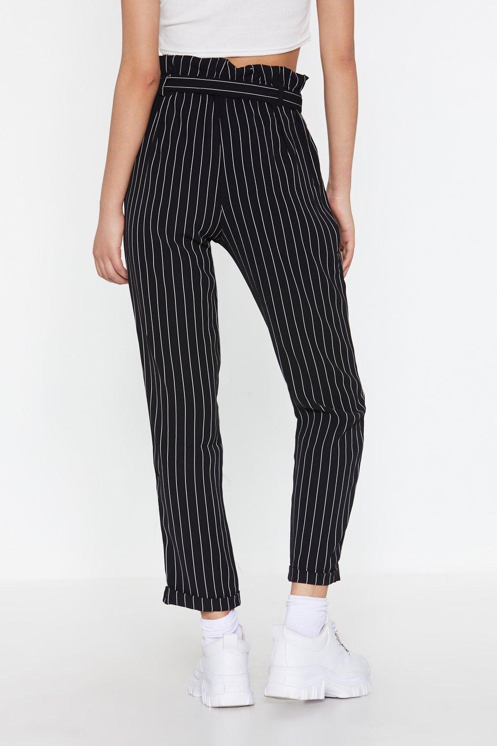 Pinstripe paperbag pants online