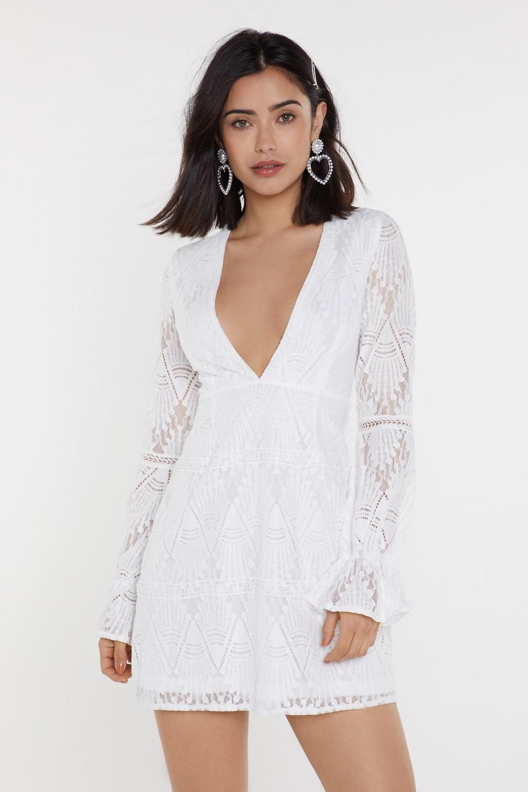 Have the Lace Laugh Plunging Dress | Nasty Gal