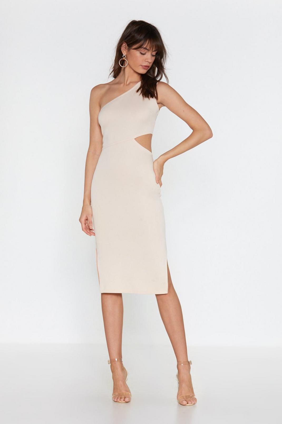 Cut-Out With the Old One Shoulder Midi Dress image number 1