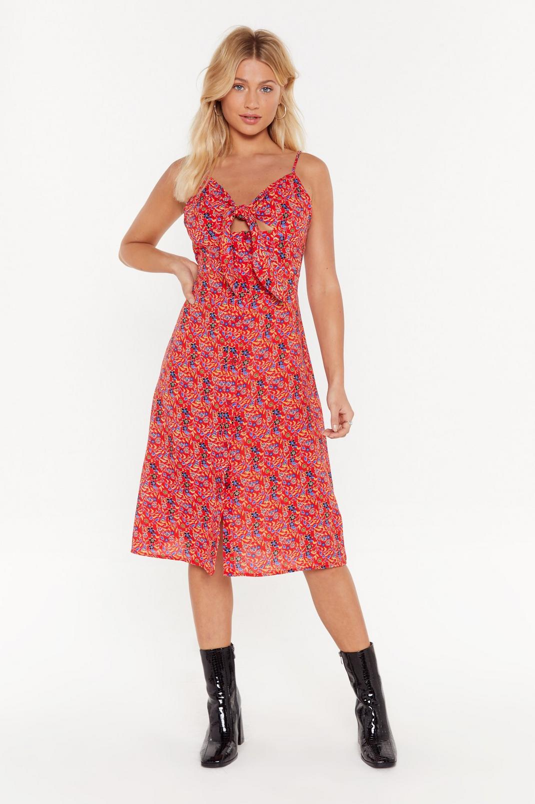 Branch Out Floral Tie Dress image number 1