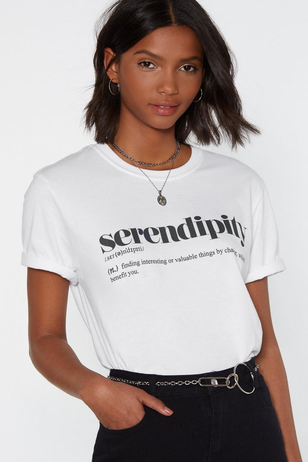 T-shirt à slogan La Définition de Serendipity image number 1