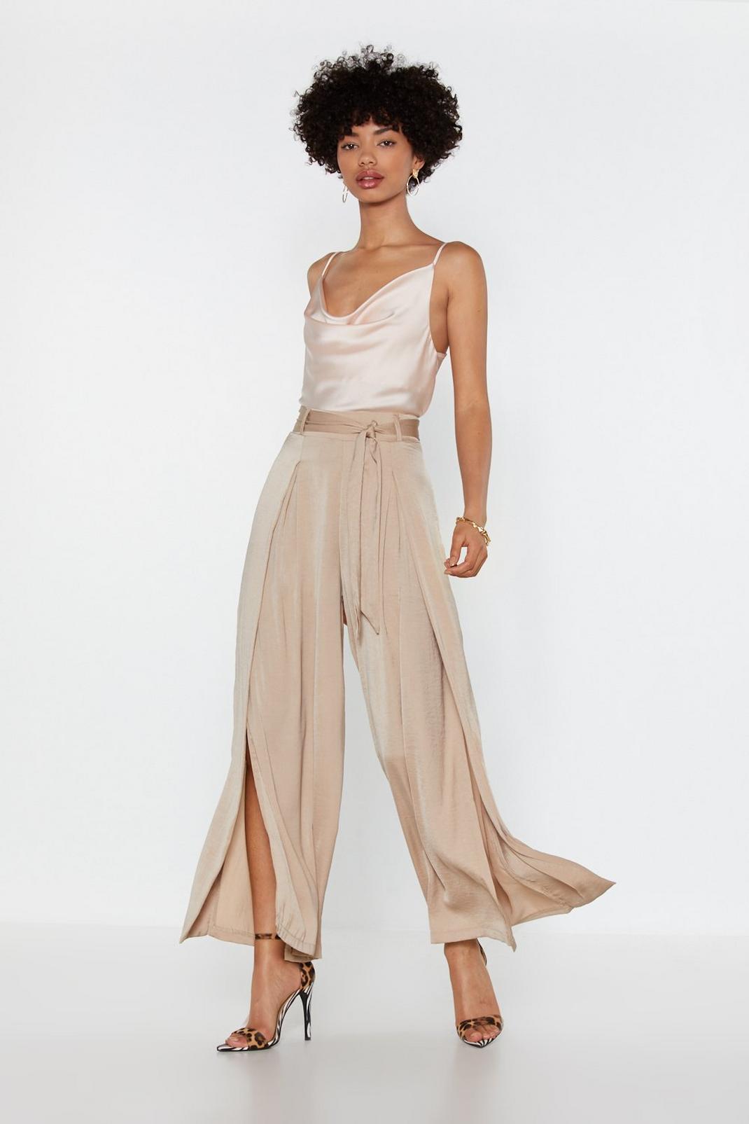 Everybody Wrap Your Hands Wide-Leg Pants image number 1