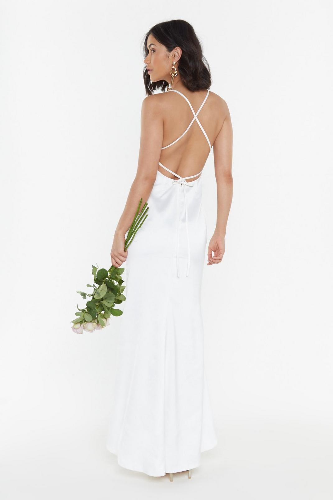 Always the Bridesmaid Satin Strappy Dress image number 1