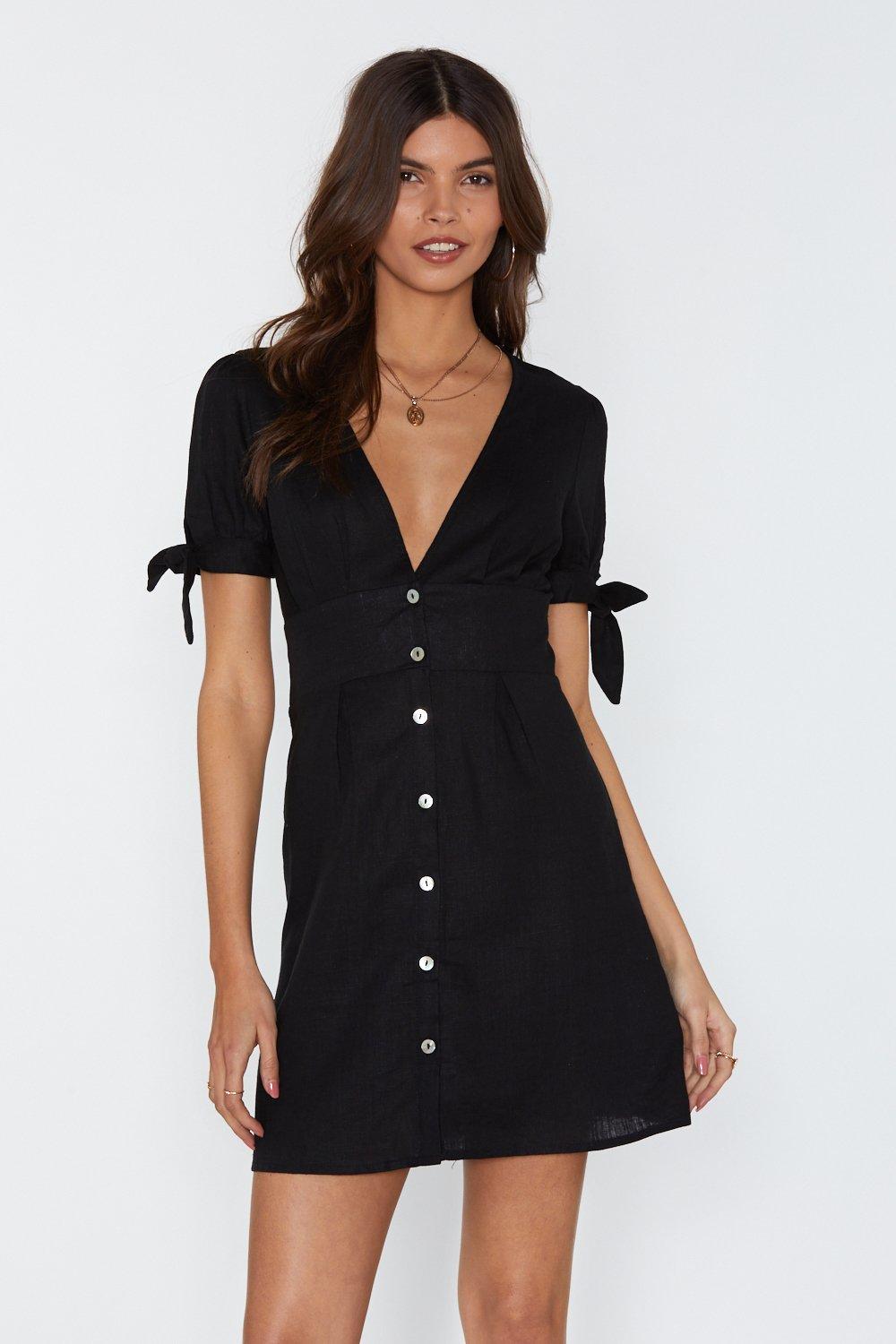 button down mini dress