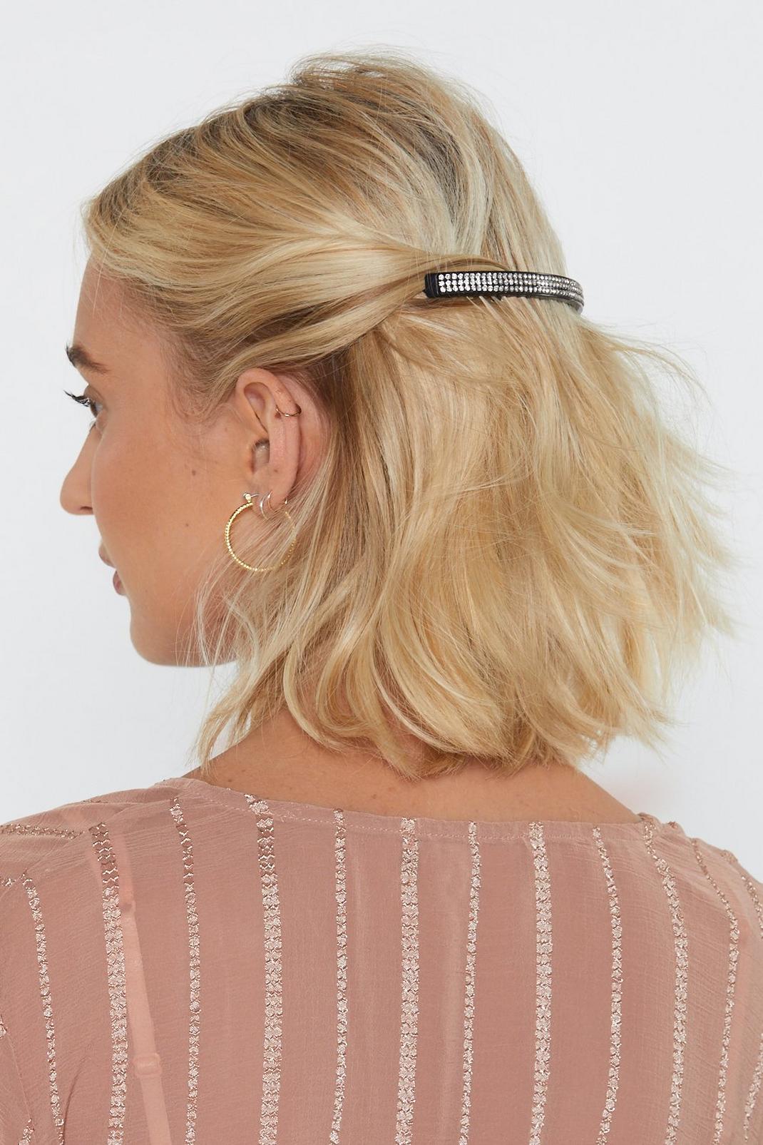 Over Your Head Diamante Hair Comb Slide image number 1