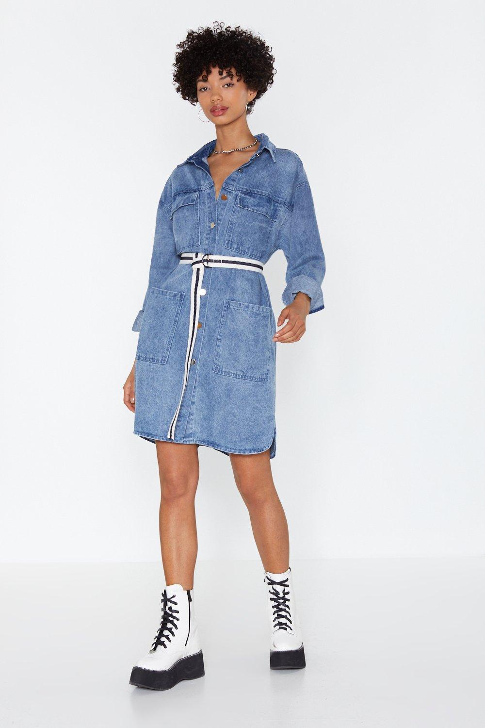 denim over dress