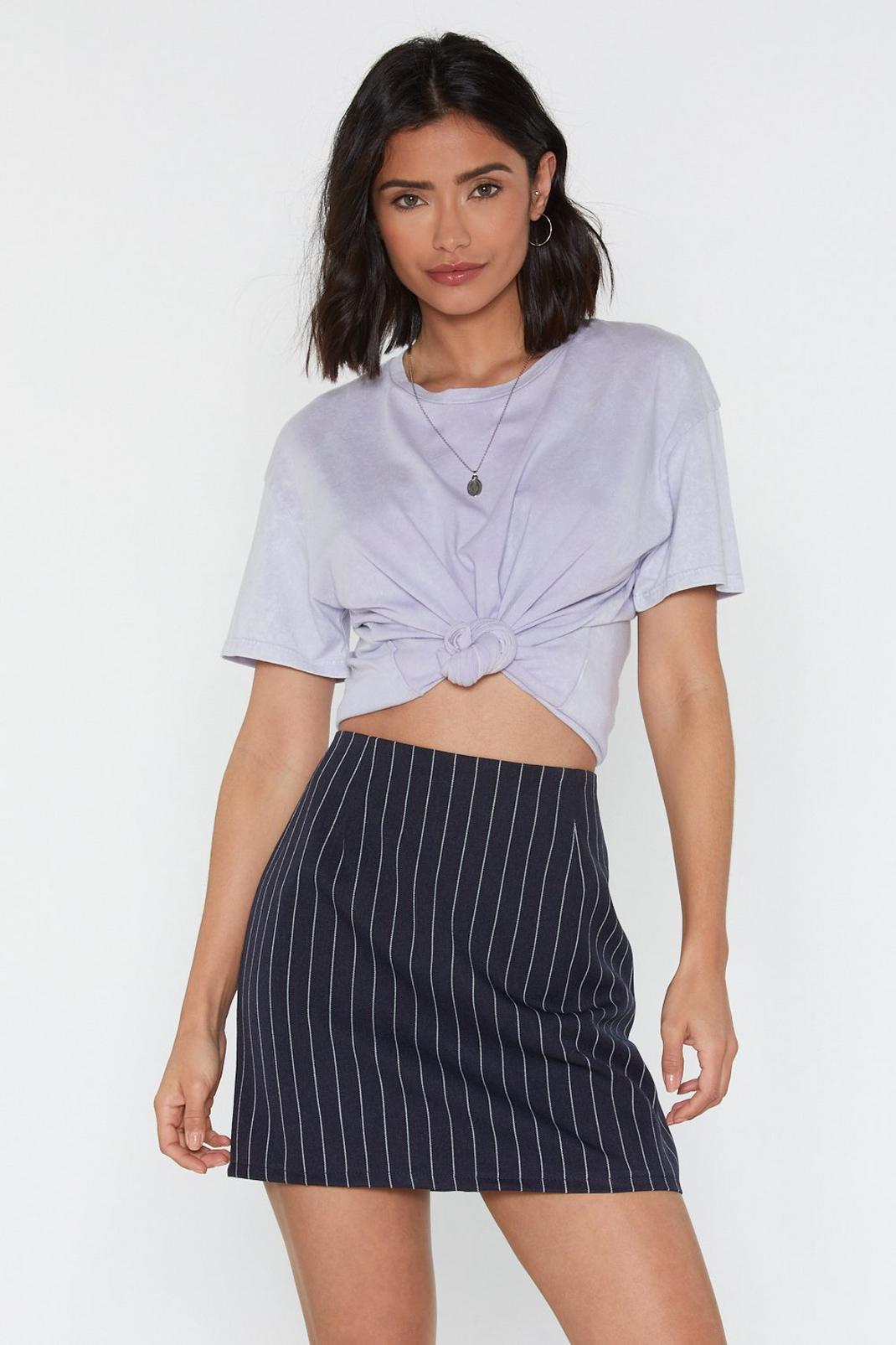 Just My Pinstripe Mini Skirt image number 1