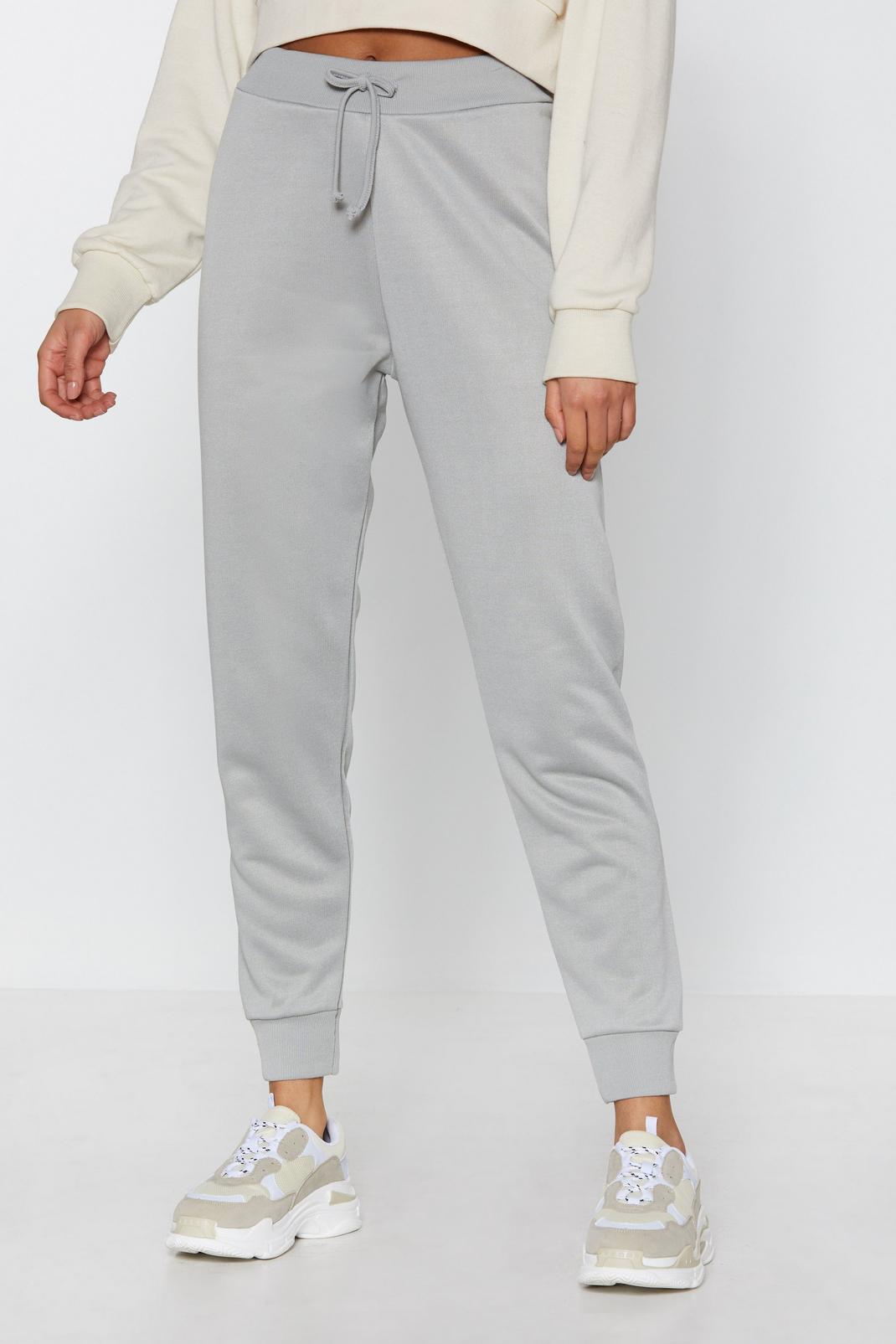 nasty gal jog the limelight stretch joggers