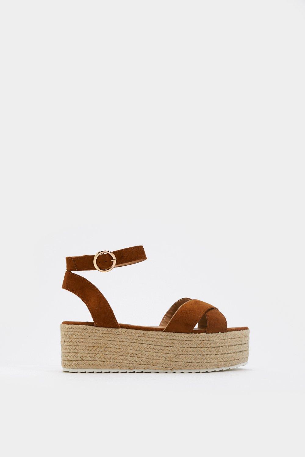 tan platform espadrille sandals