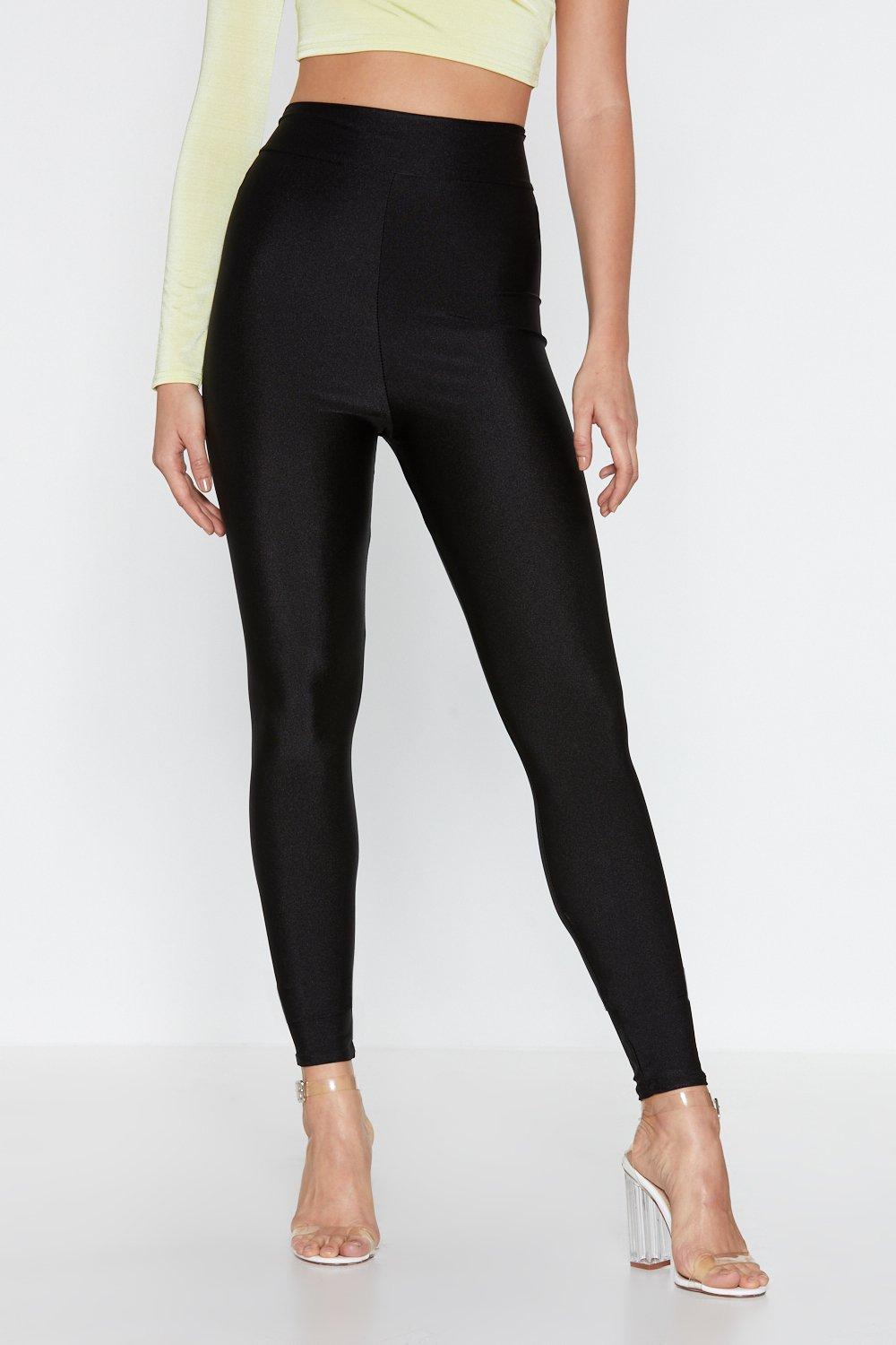 Black Disco High Waisted Leggings