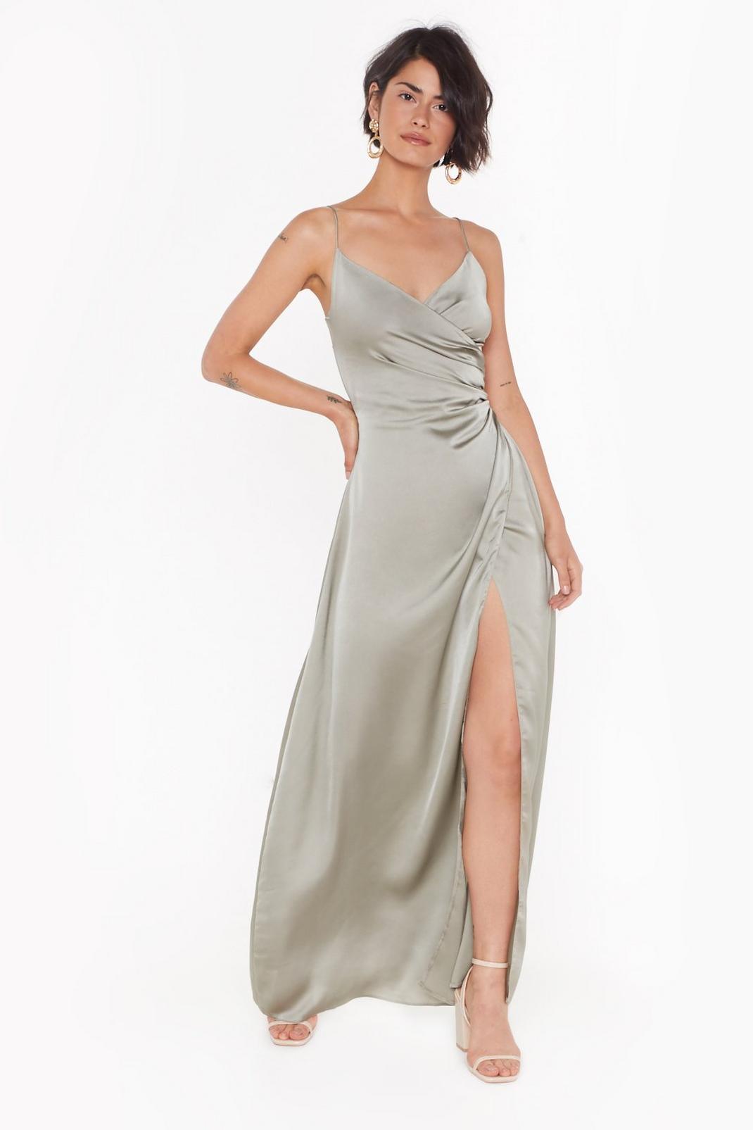 Right Bride Your Side Satin Maxi Dress image number 1