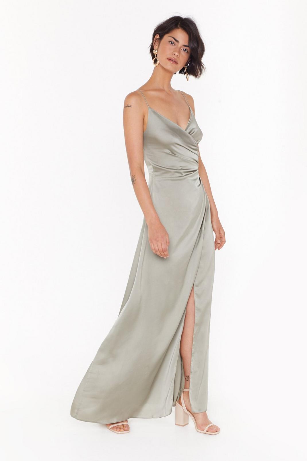Right Bride Your Side Satin Maxi Dress | Nasty Gal