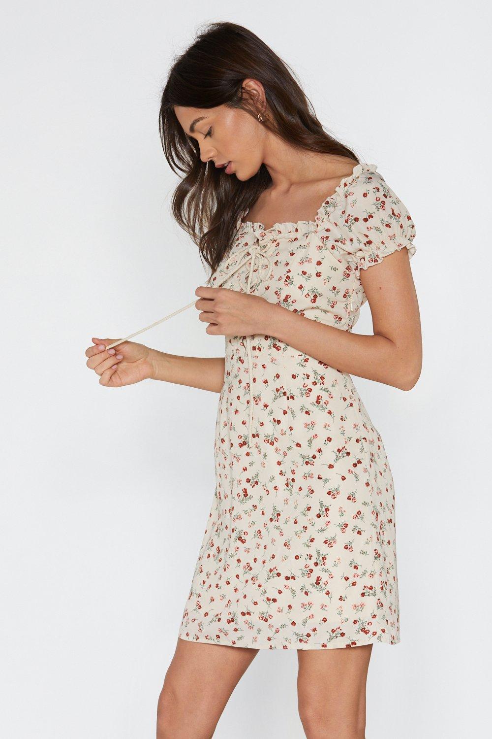 Floral lace outlet up dress