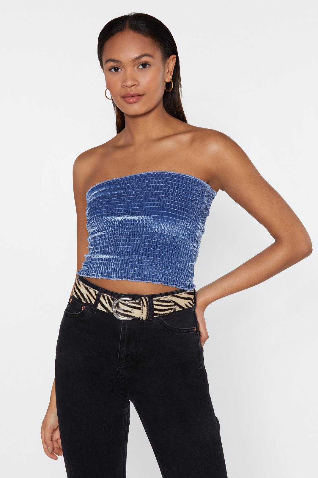 Keep Your Cool Shirred Bandeau Top image number 1