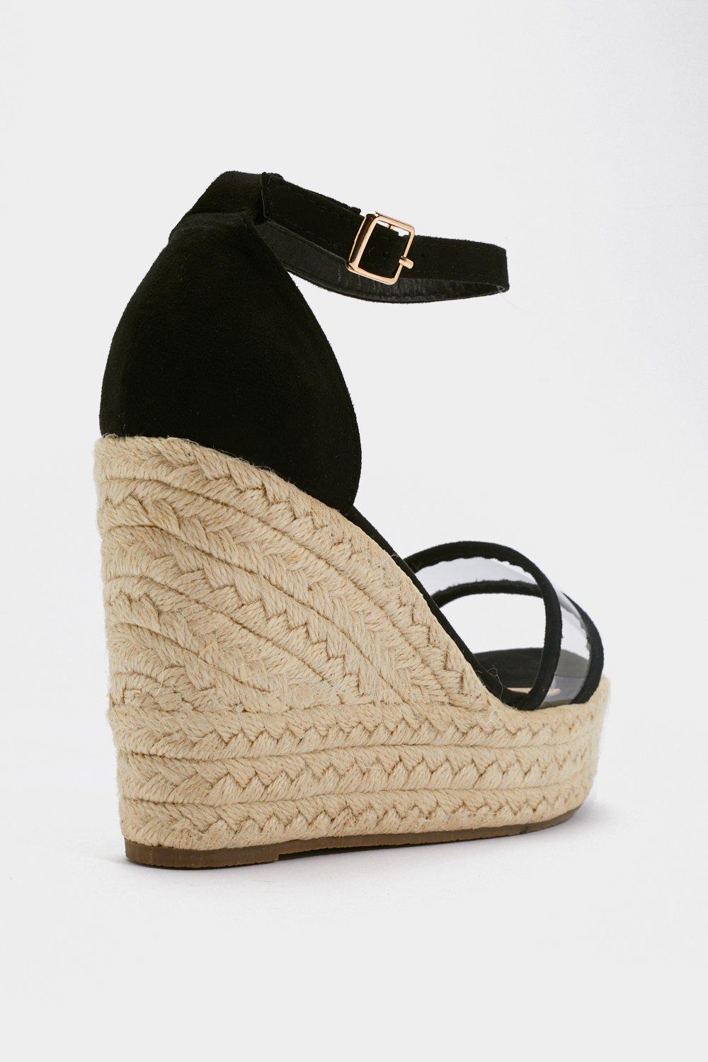 Perspex deals espadrille wedges