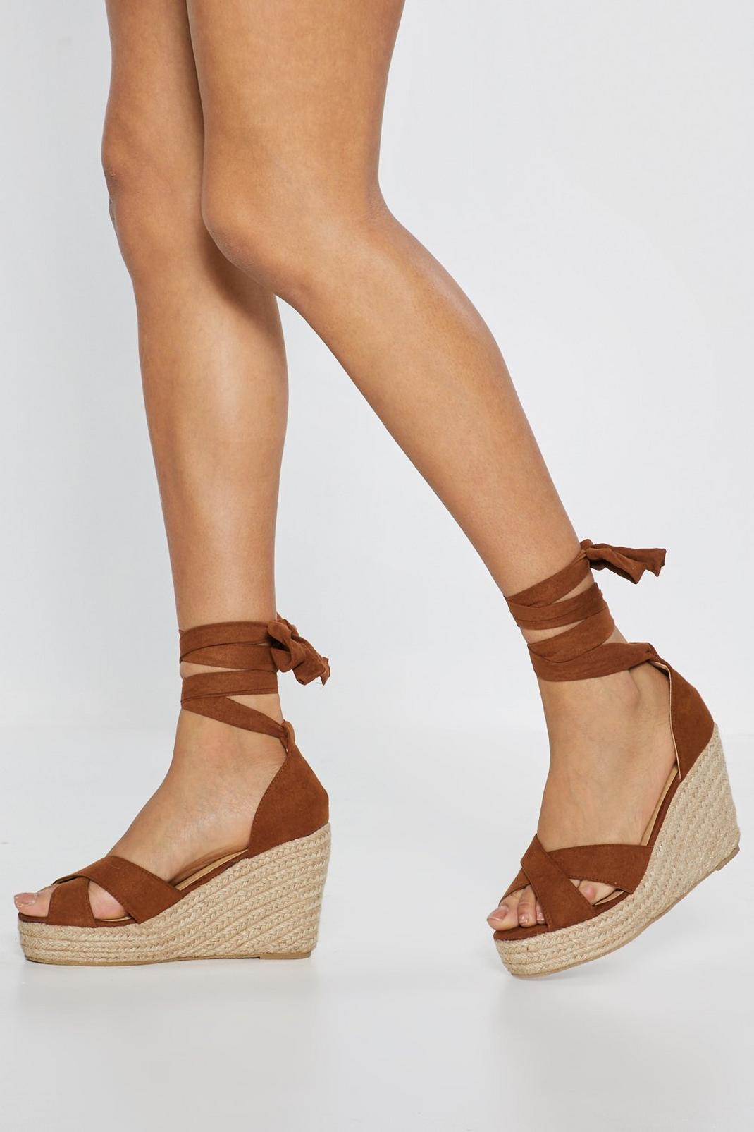 The Wedge of Glory Wrap Woven Sandals image number 1