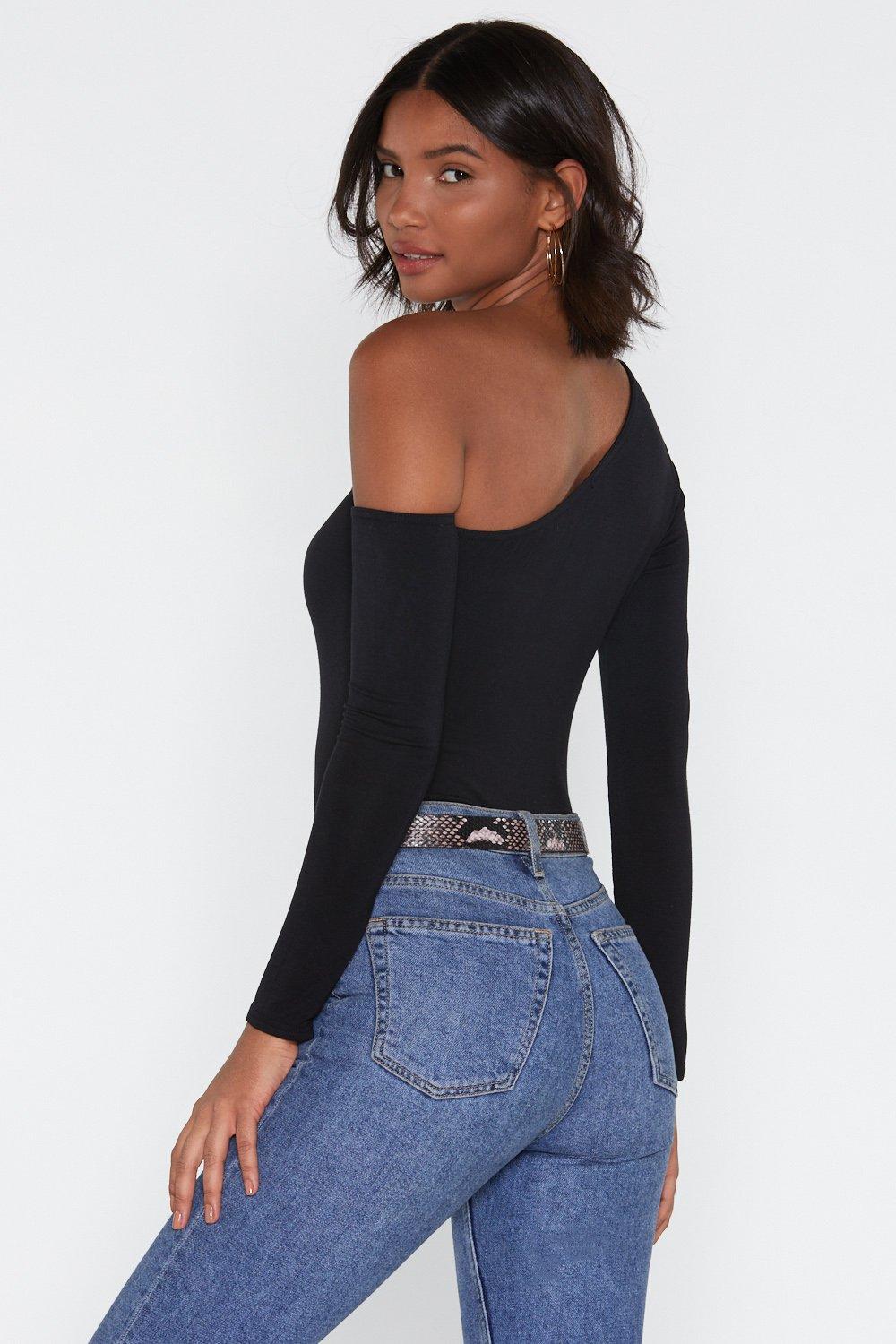 One For the Road One Shoulder Bodysuit