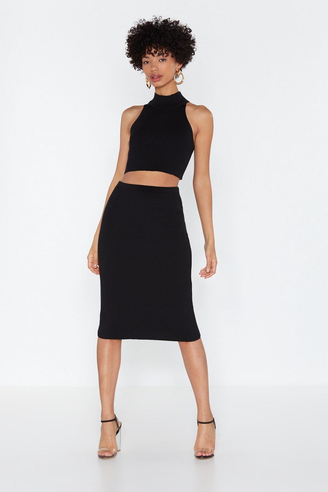 Why Halter-nate Crop Top and Midi Skirt Set image number 1