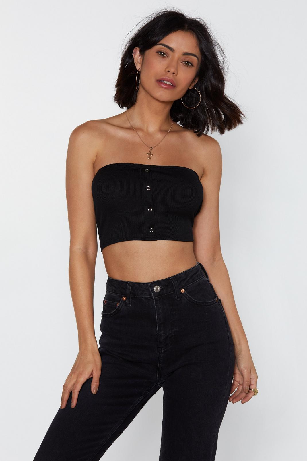 Take a Moment Ribbed Bandeau Top | Nasty Gal