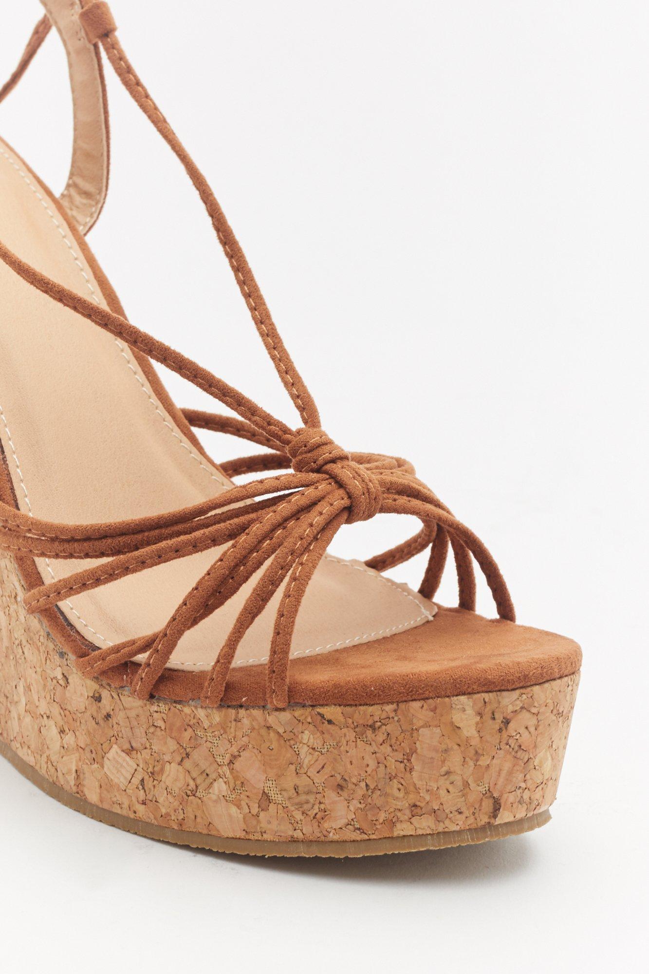 Lace up best sale cork wedges